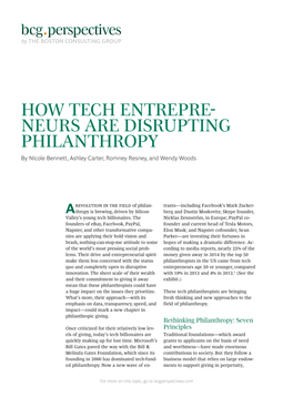 How Tech Entrepreneurs Are Disrupting Philanthropy 2