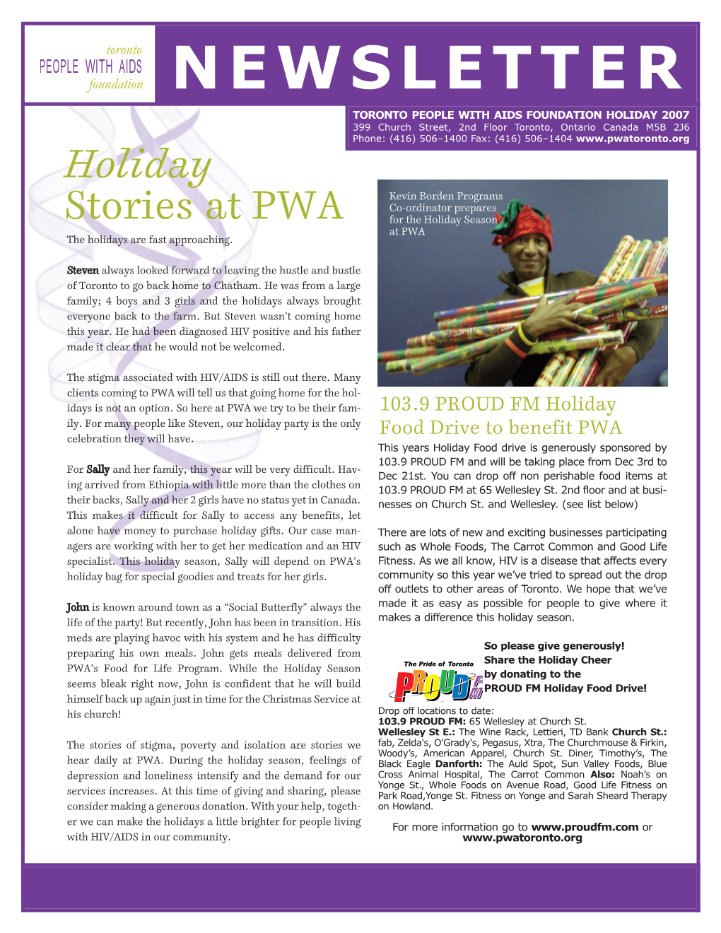 PWA Newsletter, Fall 2007