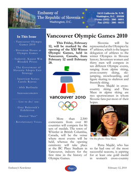 Vancouver Olympic Games 2010