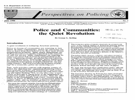 Police and Communities: the Quiet Revolution