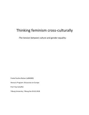 Thinking Feminism Cross-Culturally