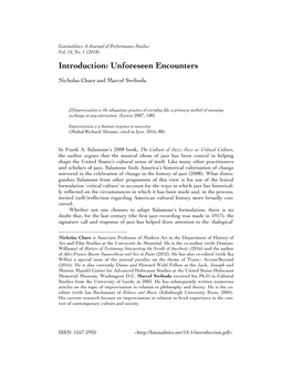 Introduction: Unforeseen Encounters