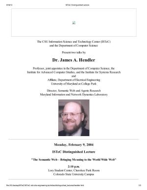 Dr. James A. Hendler