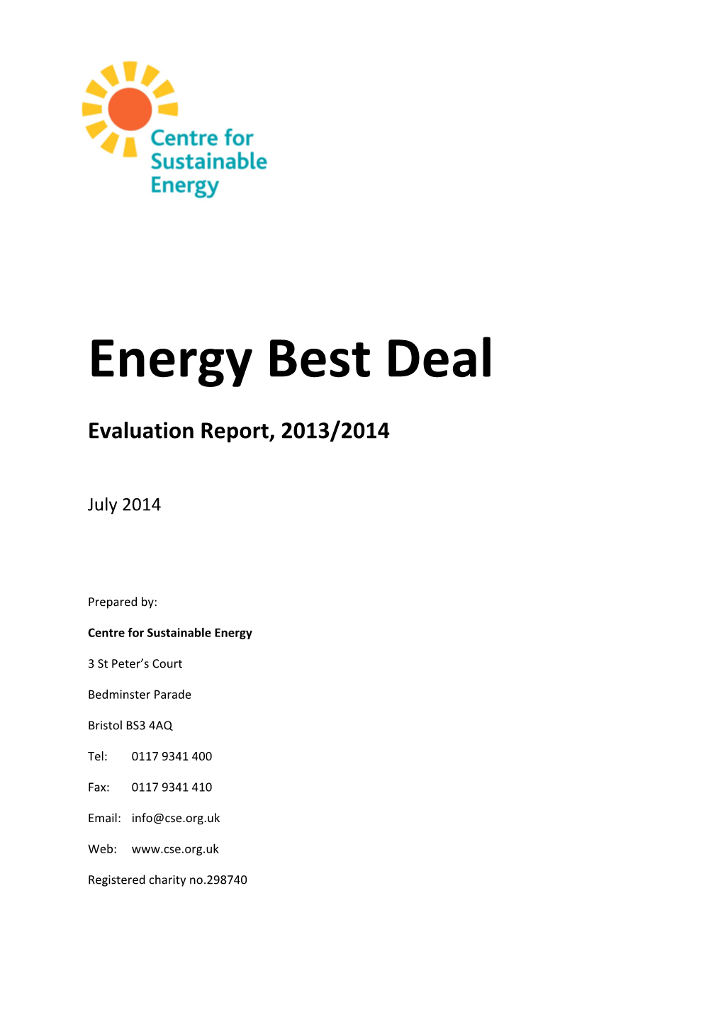 Energy Best Deal Evaluation Report