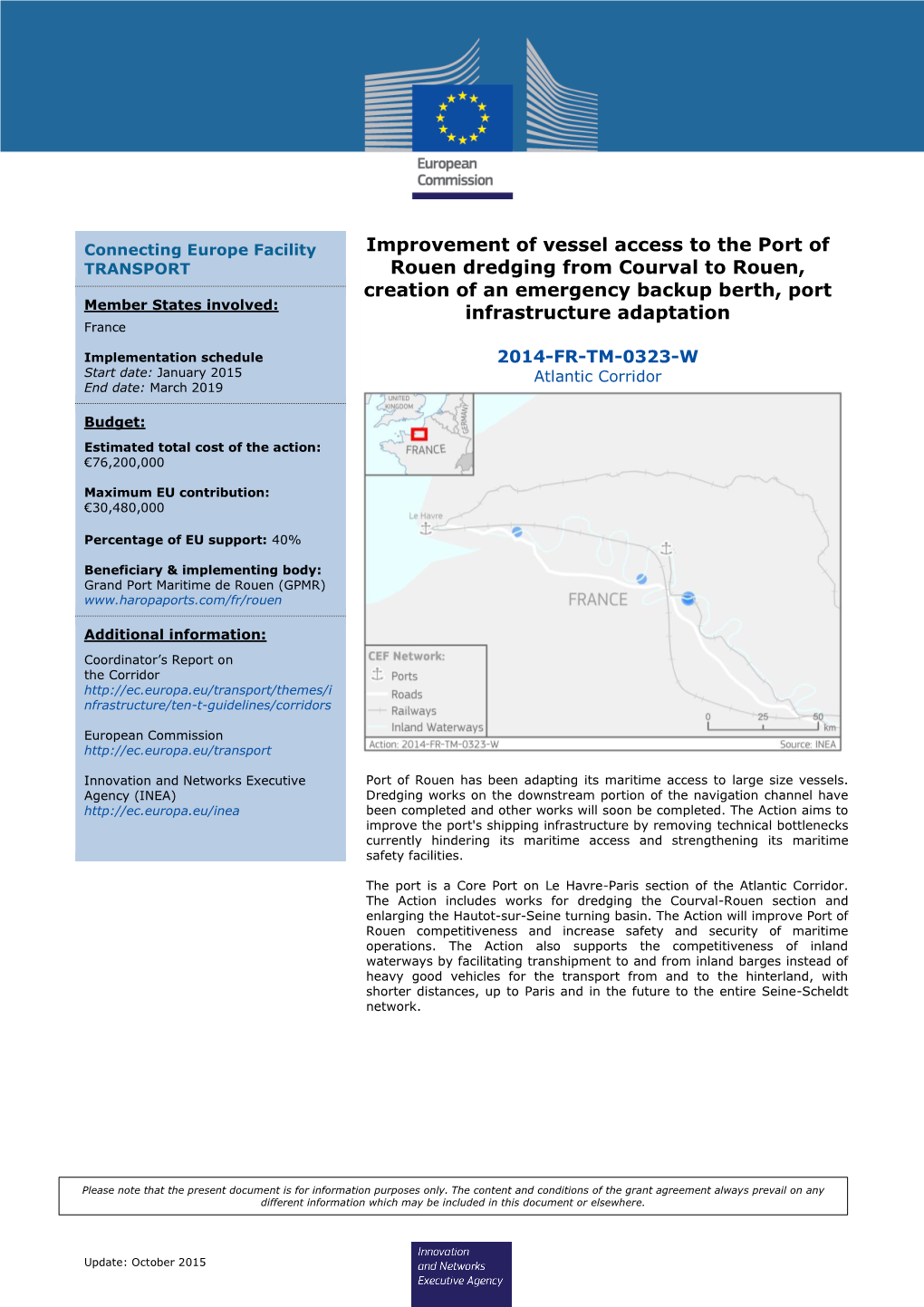 Improvement of Vessel Access to the Port of Rouen Dredging From