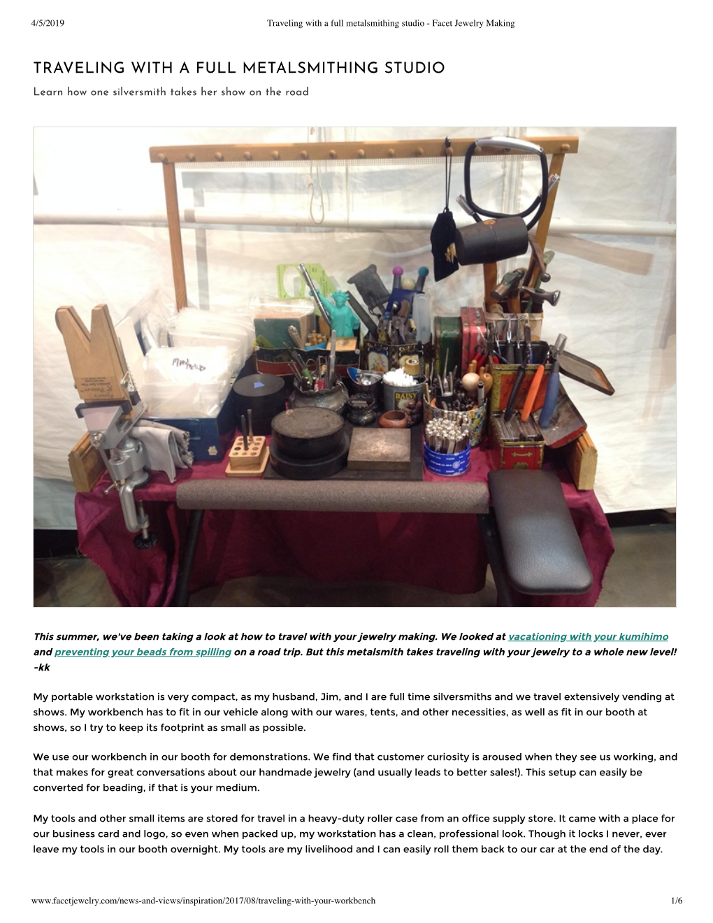 Traveling with a Full Metalsmithing Studio - Facet Jewelry Making