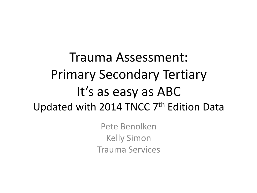 Trauma Assessment