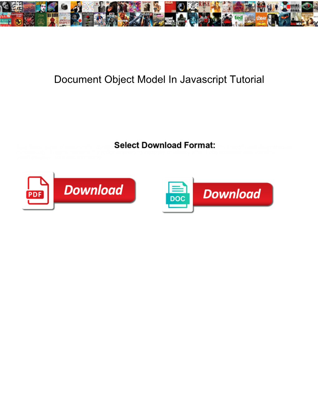 Document Object Model in Javascript Tutorial