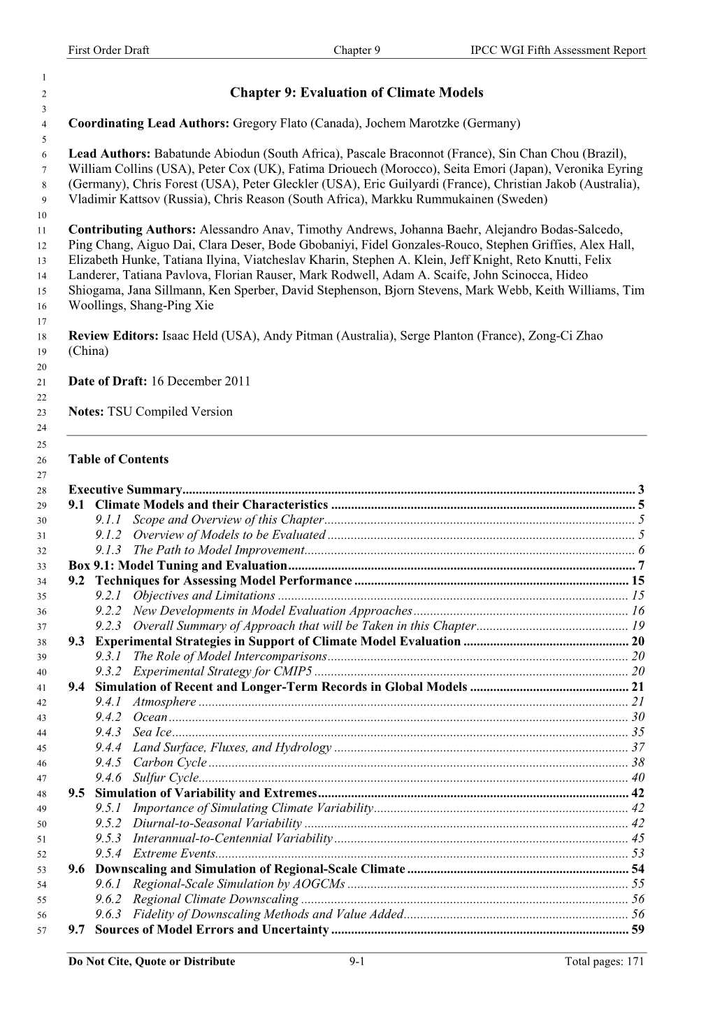 Chapter 9 IPCC WGI Fifth Assessment Report