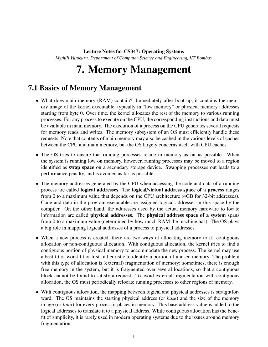 Memory Management