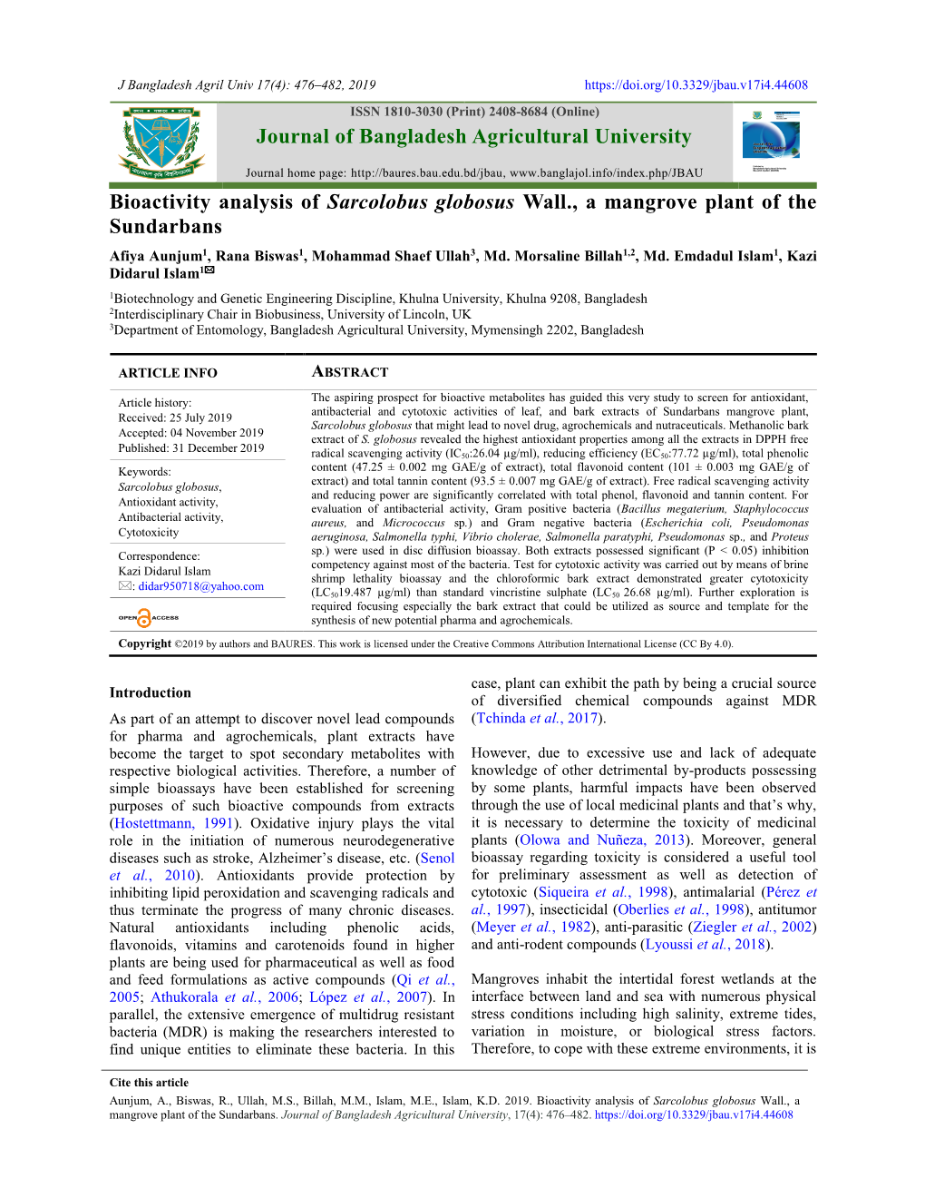 Allelopathic Potential of Mustard Crop Residues on Weed Management