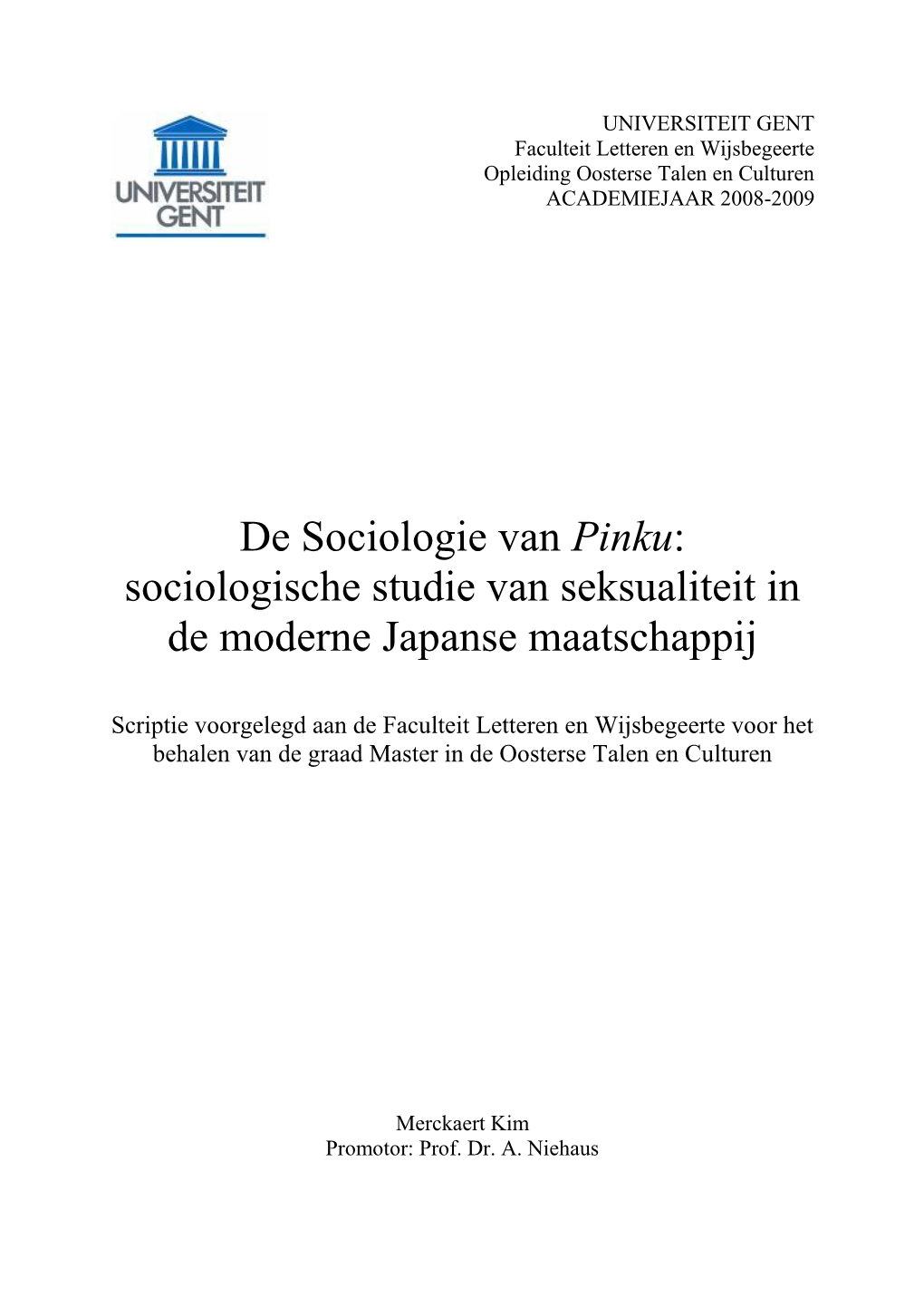 Sociologische Studie Van Seksualiteit in De Moderne Japanse Maatschappij