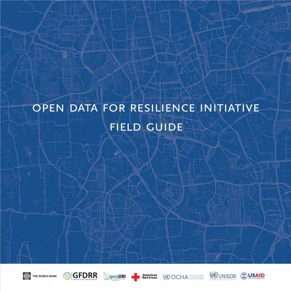 Open DATA for Resilience Initiative FIELD Guide