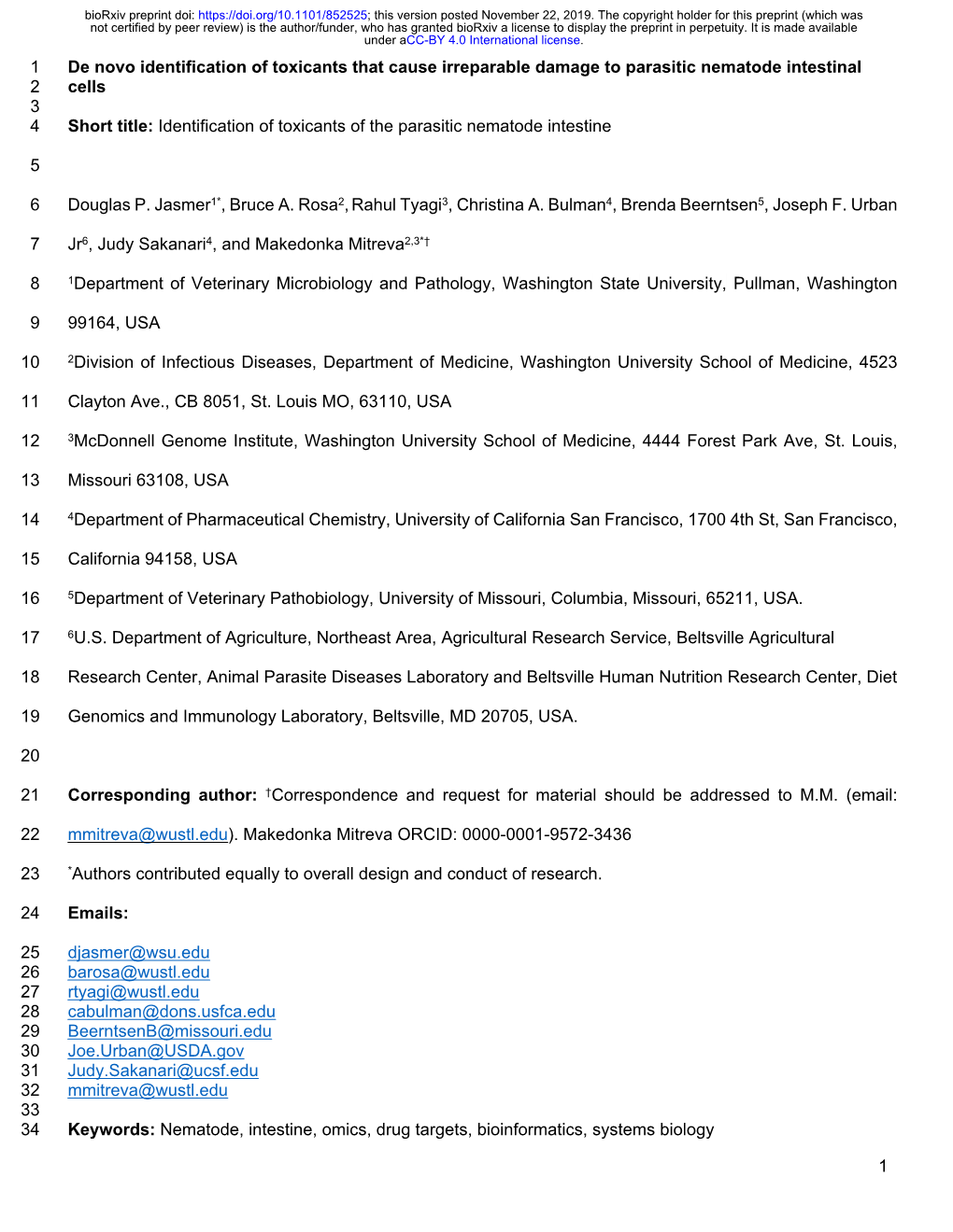 De Novo Identification of Toxicants That Cause Irreparable Damage To