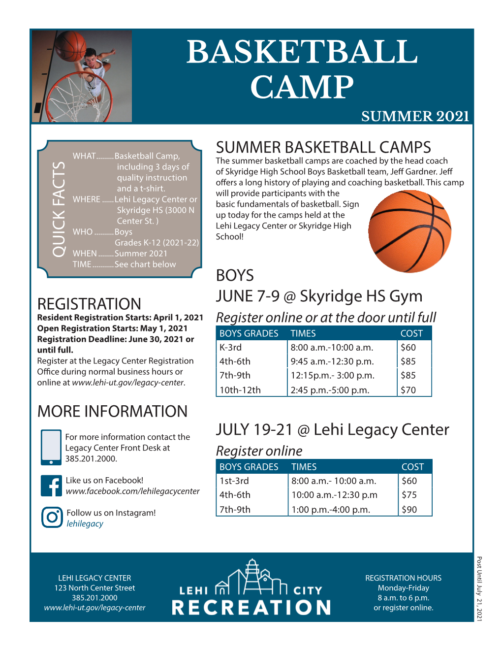 Basketball Camp Summer 2021