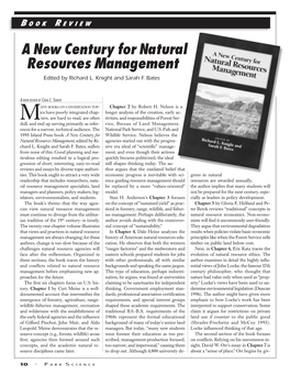 Book Review: a New Century for Natural Resources Management