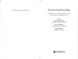 The New Fiscal Sociology