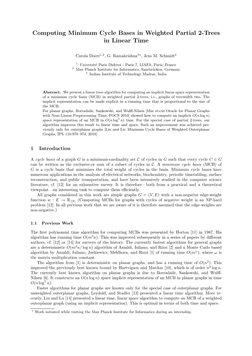 Computing Minimum Cycle Bases in Weighted Partial 2-Trees in Linear Time