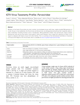 ICTV Virus Taxonomy Profile: Parvoviridae