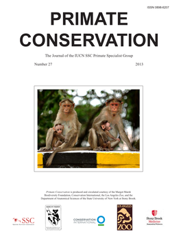 PRIMATE CONSERVATION the Journal of the IUCN SSC Primate Specialist Group