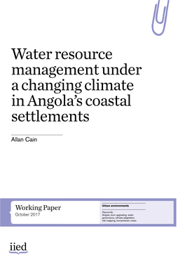 Water Resource Management Under a Changing Climate in Angola's Coastal Settlements