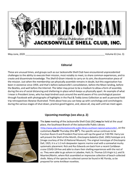 Shell-O-Gram May-June, 2020