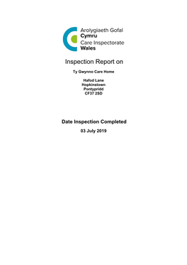 Inspection Report On