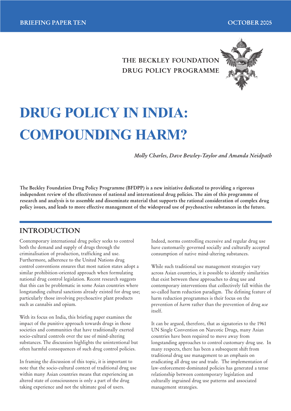 Drug Policy Programme