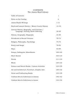 James Boyd Library Catalog
