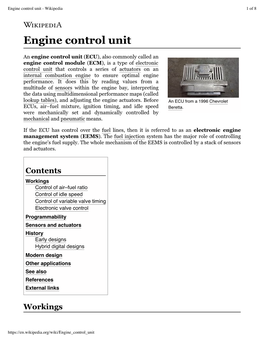 Engine Control Unit - Wikipedia 1 of 8