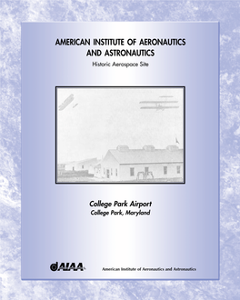 AMERICAN INSTITUTE of AERONAUTICS and ASTRONAUTICS Historic Aerospace Site