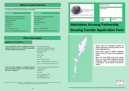 Housing Transfer Application Form