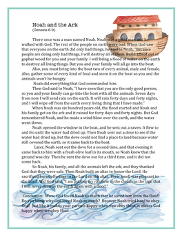 Noah and the Ark (Genesis 6-9)