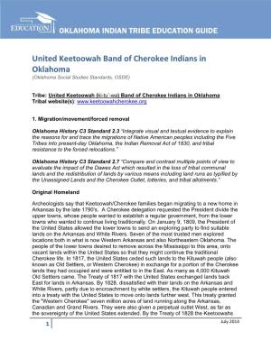 United Keetoowah Band of Cherokee Indians in Oklahoma Hosts Keetoowah Cherokee Language Classes Throughout the Tribal Jurisdictional Area on an Ongoing Basis