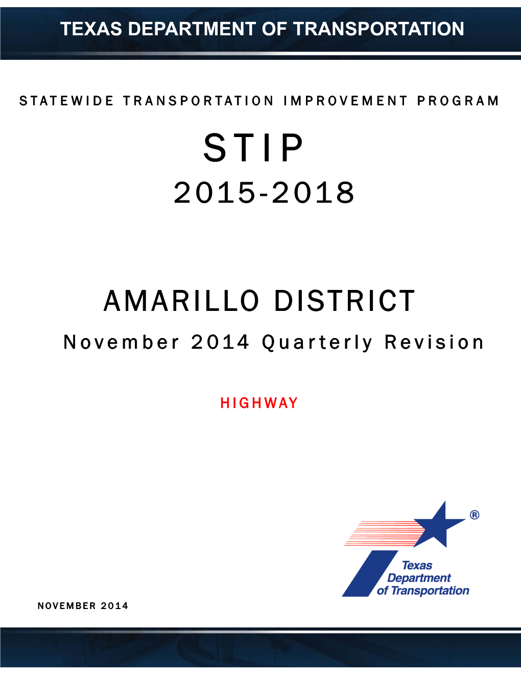 AMARILLO DISTRICT November 2014 Quarterly Revision