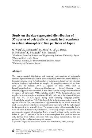Study on the Size-Segregated Distribution of 37 Species of Polycyclic Aromatic Hydrocarbons in Urban Atmospheric Fine Particles of Japan