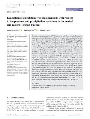 Evaluation of Circulation‐Type Classifications.Pdf