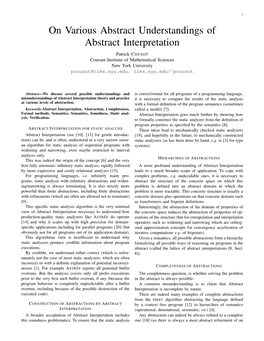 On Various Abstract Understandings of Abstract Interpretation