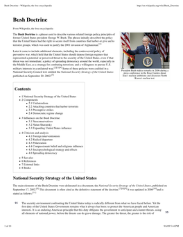 Bush Doctrine - Wikipedia, the Free Encyclopedia