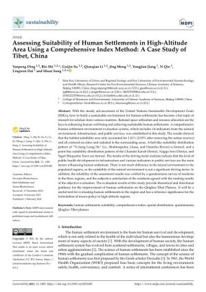 Assessing Suitability of Human Settlements in High-Altitude Area Using a Comprehensive Index Method: a Case Study of Tibet, China