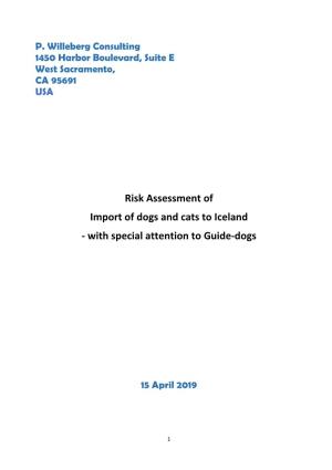 Risk Assessment of Import of Dogs and Cats to Iceland - with Special Attention to Guide-Dogs