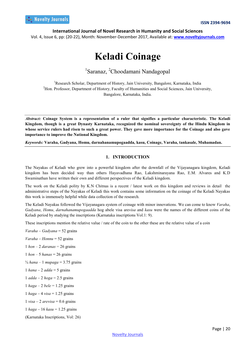 Keladi Coinage