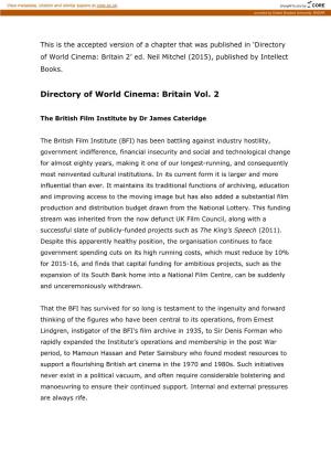 Directory of World Cinema: Britain Vol. 2