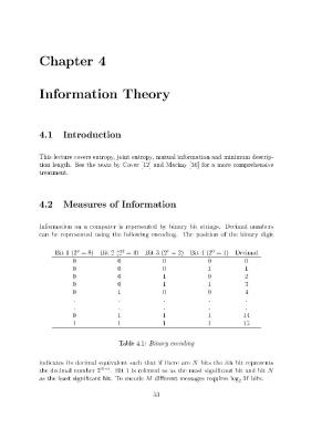 Chapter 4 Information Theory
