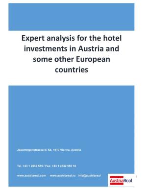 Expert Analysis for the Hotel Investments in Austria and Some Other European Countries