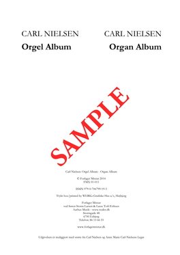 CARL NIELSEN CARL NIELSEN Orgel Album Organ Album