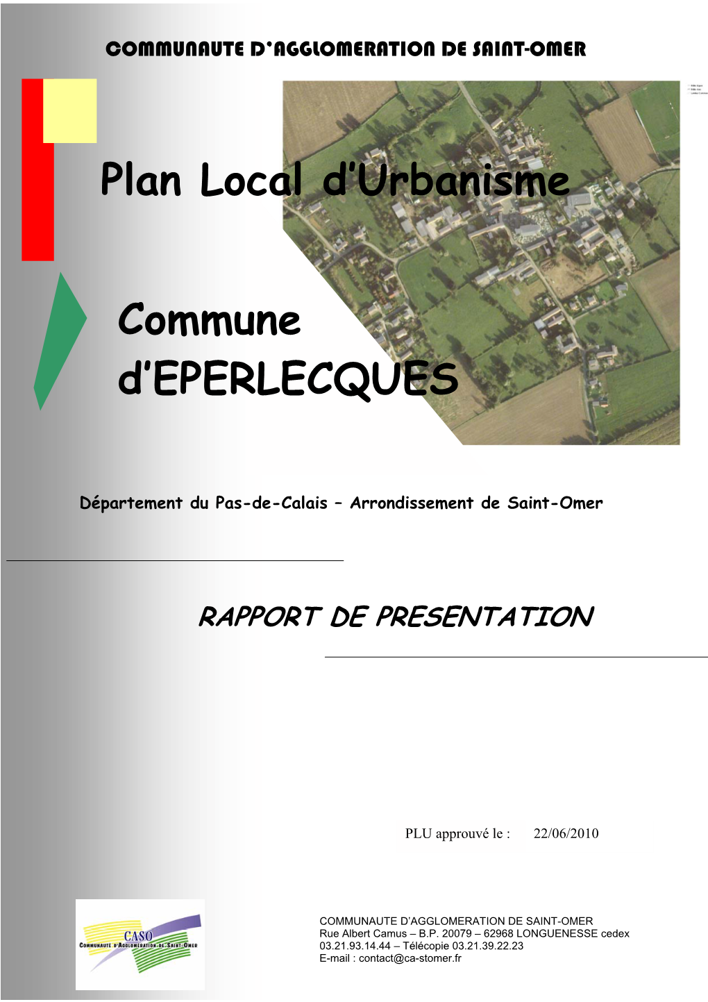 Plan Local D'urbanisme Commune D'eperlecques