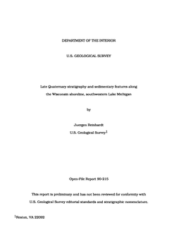 Late Quaternary Stratigraphy and Sedimentary Features Along The