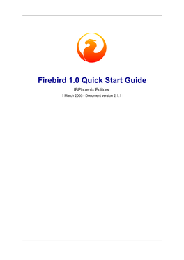 Firebird 1.0 Quick Start Guide