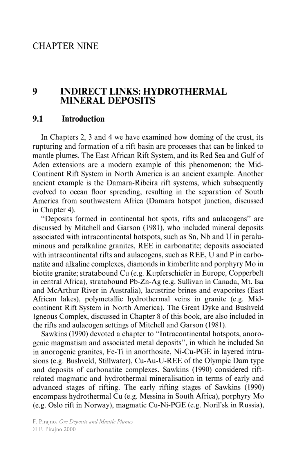 Hydrothermal Mineral Deposits